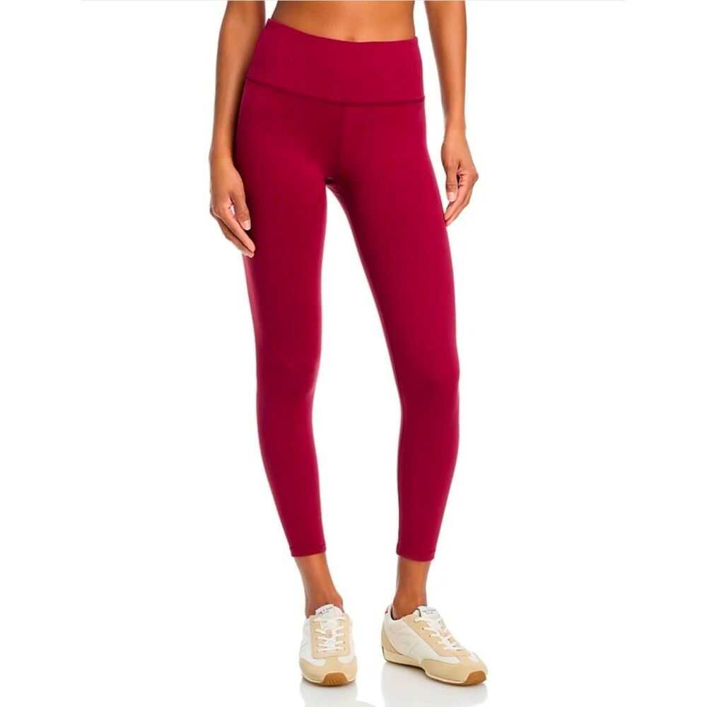 AQUA Athletic Maroon / Mahogany 7/8 Leggings Size Large NWT